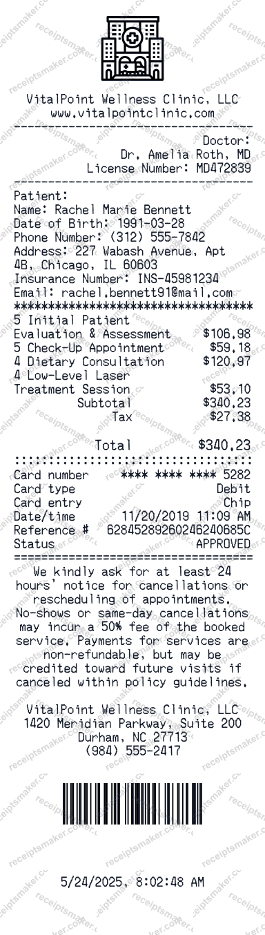 Clinic Receipt