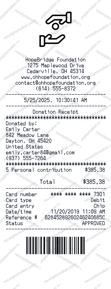 Donation Receipt