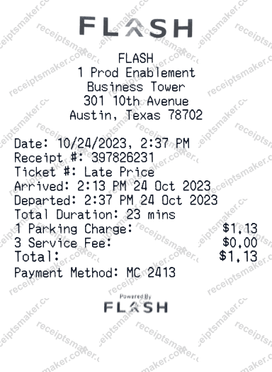 Parking & Auto Repair Receipts