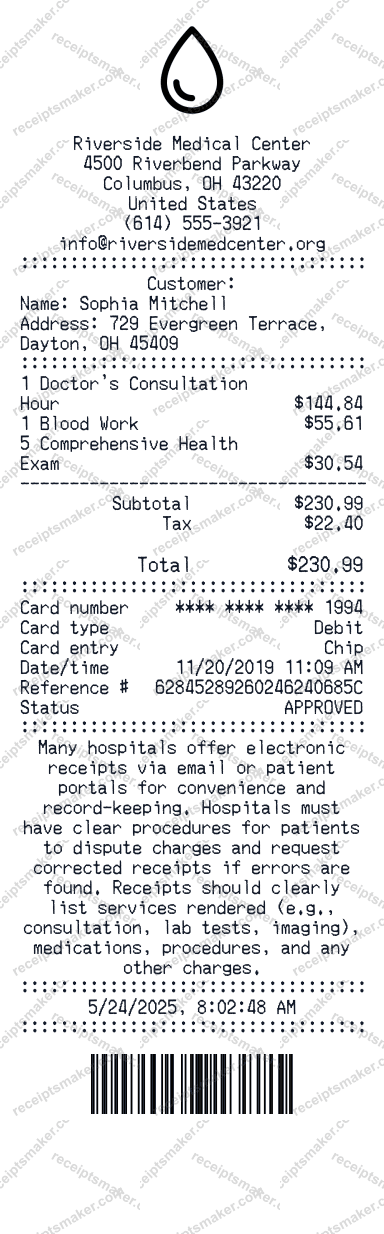 Medical Receipt