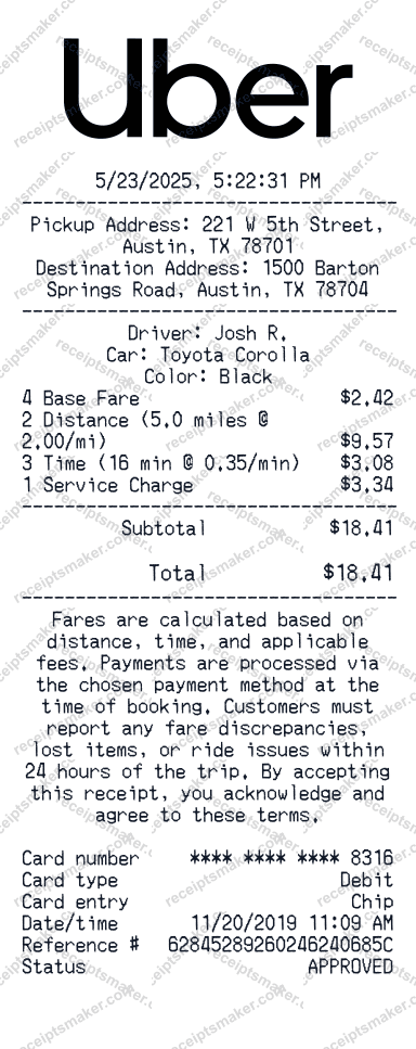 Uber Receipt